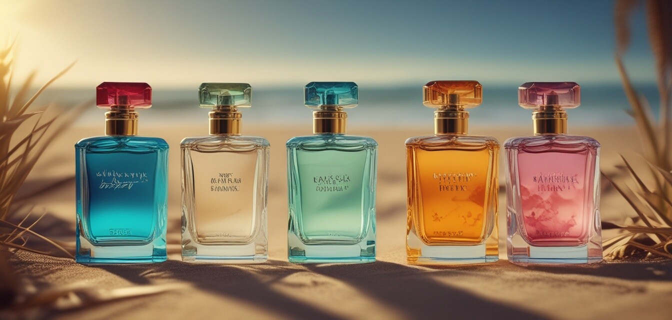 Summer perfumes on the beach